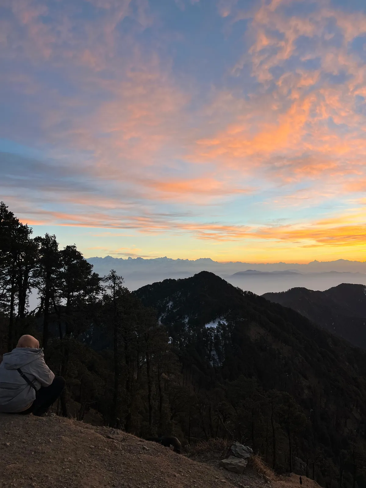 Soaking in the last light on the ridge