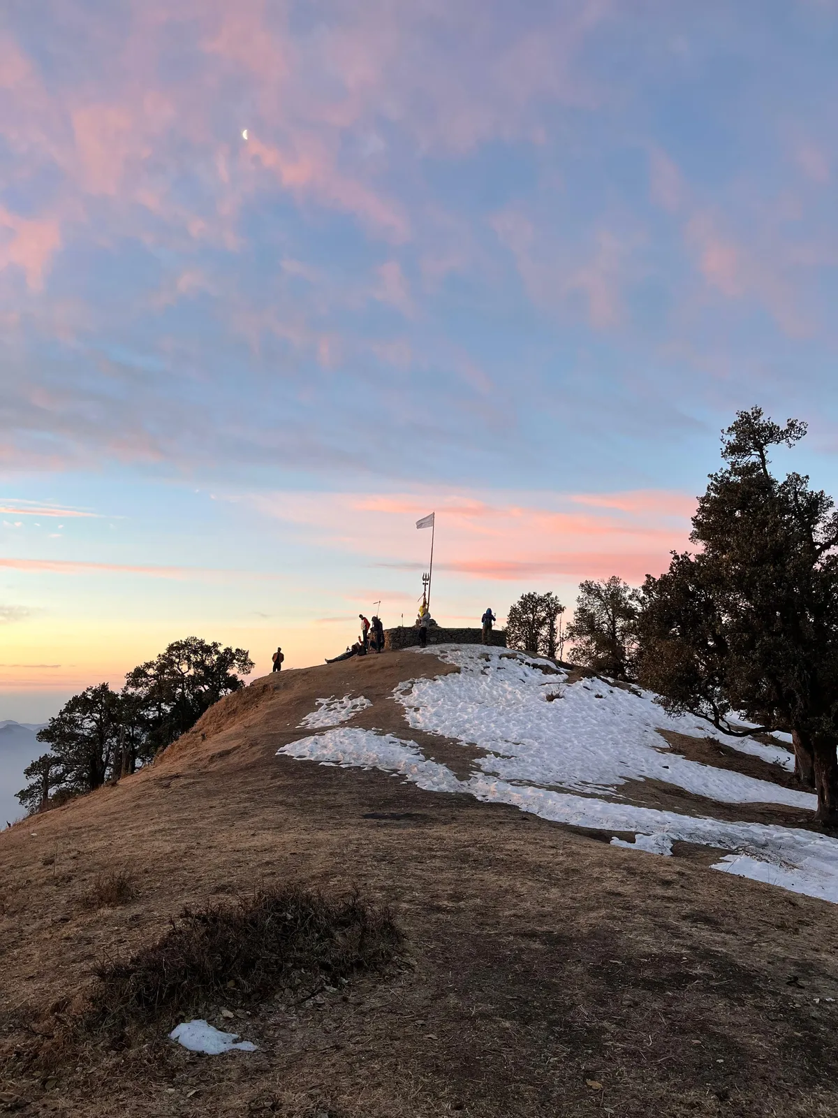 The trident at Nag Tibba summit